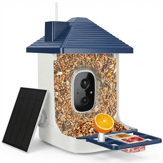 Video Camera Bird Feeder With Solar Panel